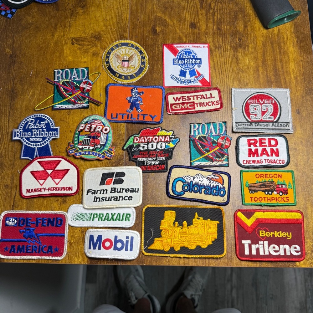 Vintage Patch Lot 20 PC PBR NASCAR Daytona 500 Mobil 1 Massey Ferguson Trucking